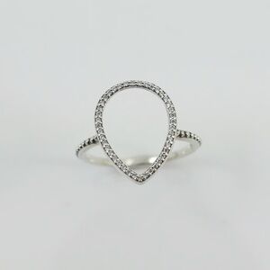 Pandora Teardrop Silhouette Clear Ring